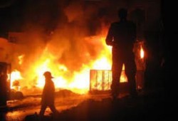 اندلاع حريق هائل بمحطة وقود بالمحلة