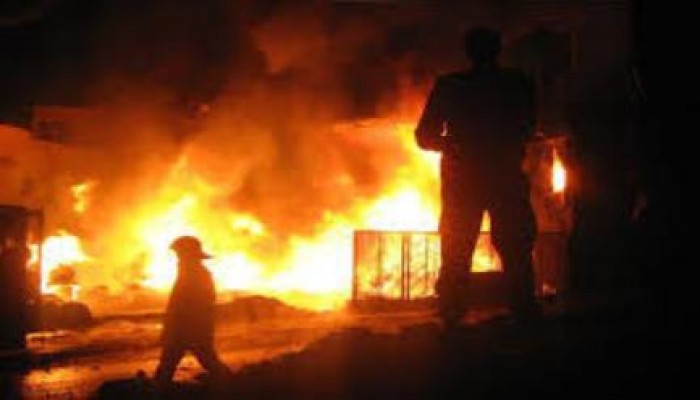 اندلاع حريق هائل بمحطة وقود بالمحلة