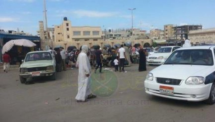 عودة وانتشار الباعة الجائلين بالعريش بميدان الرفاعى