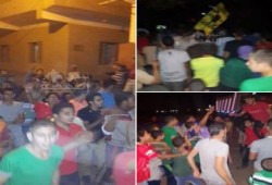 الجيزه. شباب ضد الإنقلاب بالرهاوى تشعل سماء منشاة القناطر بالهتاف ضد العسكر