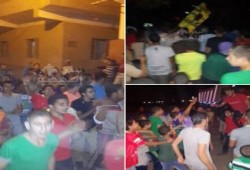 الجيزه. شباب ضد الإنقلاب بالرهاوى تشعل سماء منشاة القناطر بالهتاف ضد العسكر