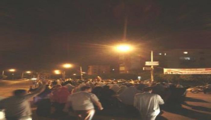 مسيرة ليلية حاشدة بمدينة السادات رافضة للانقلاب العسكرى
