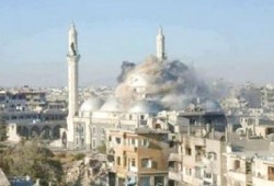قوات النظام السوري تستهدف المسجد الأموي بحلب بصاروخ