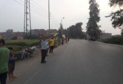 سلاسل بشرية بالزقازيق ختاماً لفعاليات أسبوع العدالة