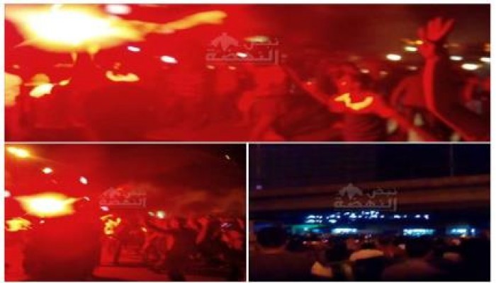 شباب ضد الإنقلاب تشعل سماء ميدان عبد المنعم رياض بالهتاف ضد العسكر