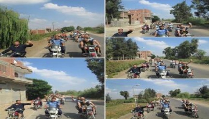 " الله أكبر .. عيدنا النصر "  مسيرة بالسيارات في الغربية تردد تكبيرات العيد