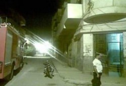 اشتعال النيران في واجهة مبنى السجل المدني ببني سويف