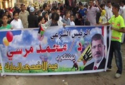 المعتمدية تحتفل بعيد الأضحى بمسيرة حاشدة رافضة للانقلاب