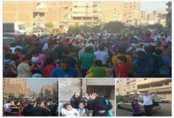 شباب بولاق يهتف ضد العسكر فى ذكرى مذبحة العسكر