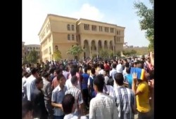 مسيرة حاشدة لأسود الأزهر خارج أسوار الجامعة (فيديو)