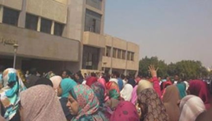 جامعة حلوان تنتفض ضد النقلاب واعتقال الطلاب