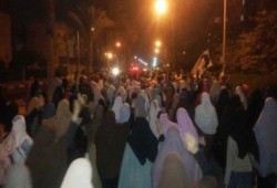 مسيرة ليلية لأعضاء التحالف الوطنى لدعم الشرعية بالسادات تنديدا بحكم العسكر