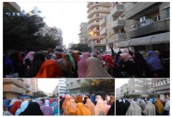 "نساء دمنهور" تنتفض في مسيرة حاشدة لإسقاط الانقلاب