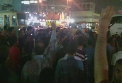 طلاب ضد الانقلاب تنظم مظاهرة في وسط ميدان الحلمية بالقاهرة