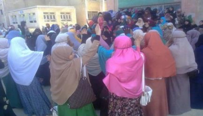 ‎بالصور .. طالبات الأزهر بكفرالشيخ ينظمن فاعلية حاشدة ضد الانقلاب‎