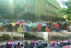 استكمال الحراك الثورى لطالبات جامعة الأزهر فرع "تفهنا الأشراف"
