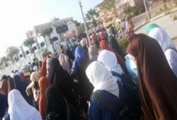 انطلاق الحراك الطلابى بدمياط بمسيرة حاشدة لطلاب ضد الانقلاب