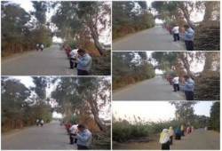 الغربية: سلسلة بشرية بالسنطة تنديدا بالانقلاب وسوء الأحوال المعيشية