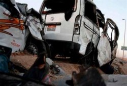 وفاة 8 أشخاص وإصابة 14 آخرين في حادث تصادم 10 سيارات بطنطا