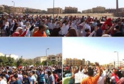 مسيرة حاشدة بالتجمع الخامس مع بداية فعاليات جمعة "انصروا الأقصى"