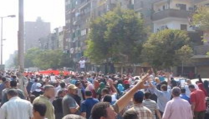 "انصروا الأقصى" شبرا الخيمة تنتفض ضد الانقلاب بمسيرة حاشدة