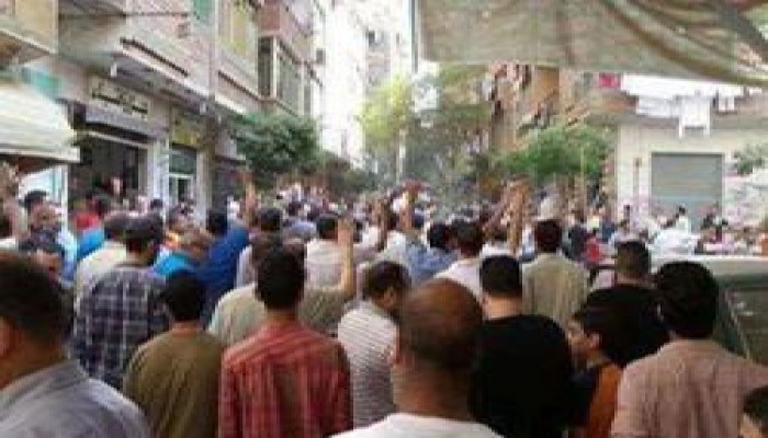 أهالي عزبة النخل يحتشدون ضد العسكر وتضامنا مع المرابطين في الأقصى