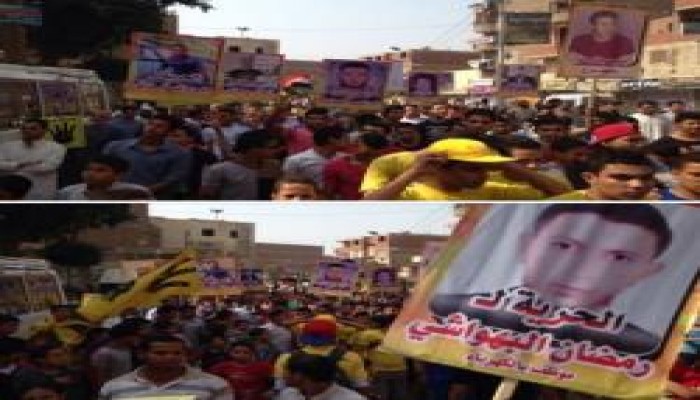 ثوار ‫‏أوسيم‬ بالجيزة يتصدون لميليشيات الانقلاب ويستكملون مسيرتهم