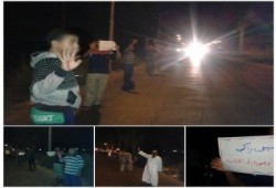 الدقهلية‬: سلسلة بشرية ليلية على طريق "جمصة-المنصورة" للتنديد بقمع الداخلية