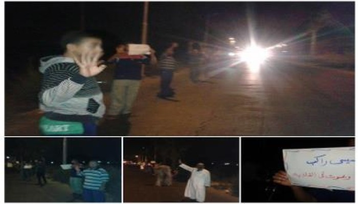 الدقهلية‬: سلسلة بشرية ليلية على طريق "جمصة-المنصورة" للتنديد بقمع الداخلية