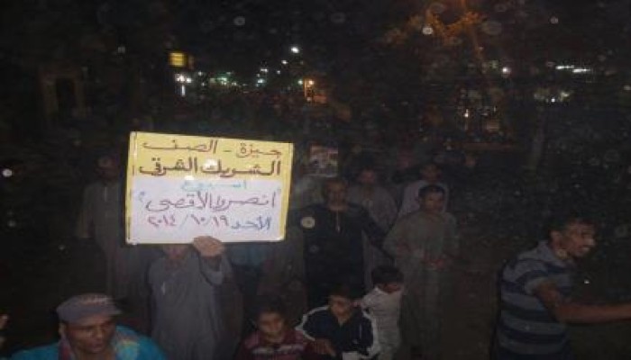 مسيرة ليلية حاشدة لآهالي قرية الشوبك بالجيزة ضد الانقلاب العسكري