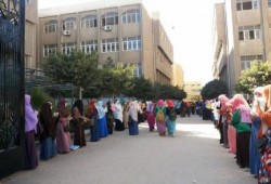 بالصور .. فعالية لطالبات ضد الانقلاب الأزهر بتفهنا الأشراف