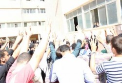 المنوفية : طلاب هندسة شبين يفاجئون الجامعة والأمن بفعالية حاشدة ضد الانقلاب