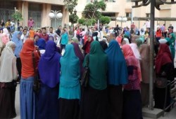طالبات ضد الانقلاب بجامعة المنوفيه تنظم فعاليه في المجمع النظرى