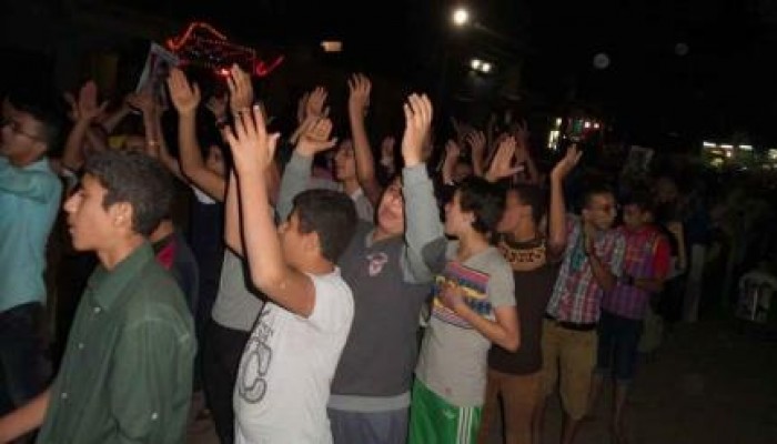 الشرقية: مسيرة ليلية بكفور نجم استمراراً لفعاليات انصروا الأقصي