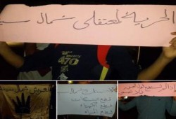 فاعلية ليلية لحركة شباب ضد الانقلاب بشمال سيناء