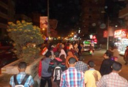 تظاهرة شبابية بمدينة بنى سويف تحيي صمود أهالي الميمون