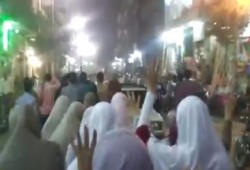 تظاهرة مسائية رافضة للانقلاب بمدينة أسيوط