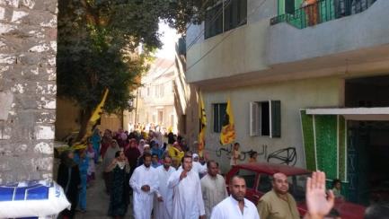 اشمنت بني سويف تتحدي الإنقلاب بمسيرة تضم الآلاف