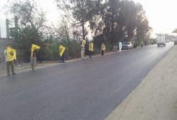 البحيرة: سلسلة بشرية لـ"ثوار مركز دمنهور" تطالب بمحاكمة قائد الانقلاب "السيسي"