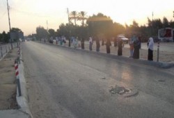 سلسلة بشرية في القرين بالشرقية ضمن فعاليات أسبوع "أسقطوا ‏النظام"