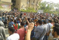 مسيرة حاشدة بجامعة الأزهر رفضا لحكم العسكر