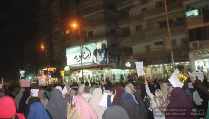 ثوار فيصل يهتفون بسقوط العسكر تنديدا لتهجير أهل سيناء