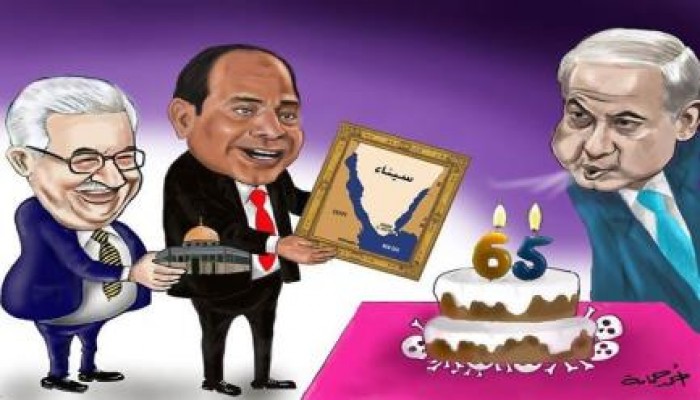 كاريكاتير اليوم " السفاح يهدي سيناء للصهيانة "