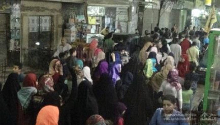 مناهضو الإنقلاب بصفط اللبن يتظاهرون تضامنا مع أهالى سيناء