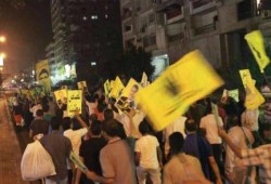 بالصور . .ثوار مدينة نصر يتظاهرون بشارع الطيران " برابعة العدوية " ضد الانقلاب العسكري