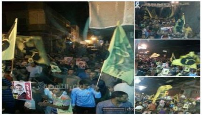 الجيزة: أحرار دهشور يخرجون في مسيرة حاشدة