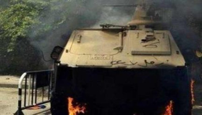 أسماء مصابي حادث انفجار المدرعة بالعريش