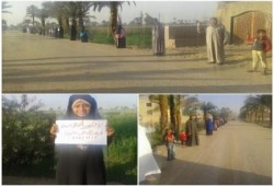 الفيوم : " 7 الصبح " و " نساء ضد الانقلاب " ينظمن سلسلة بشرية بيوسف الصديق