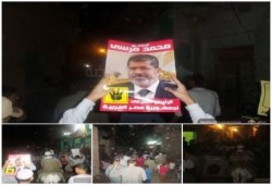 ليلية ثورية جديدة لثوار العياط و صور الرئيس مرسي تتصدر المسيرة
