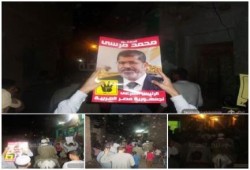 ليلية ثورية جديدة لثوار العياط و صور الرئيس مرسي تتصدر المسيرة